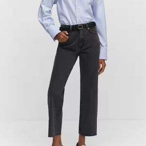 Mango Havana Straight Fit Cropped Jean